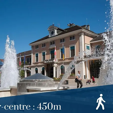 Homey Hanna - Parking, Centre-ville, Proche Geneve 아파트